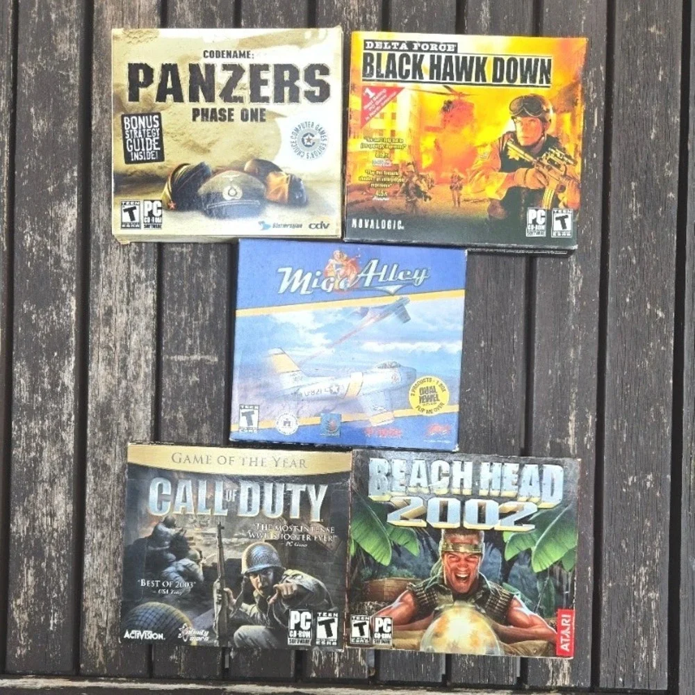 Vintage PC Game Lot 15 Big Box & Jewel Case Classic Retro Combat Strategy Games